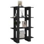 vidaXL Estantería de libros/divisor de espacios negro 80x30x123,5 cm