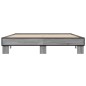 vidaXL Estructura cama madera ingeniería metal gris Sonoma 150x200 cm