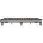 vidaXL Estructura cama madera ingeniería metal gris Sonoma 150x200 cm