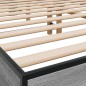 vidaXL Estructura cama madera ingeniería metal gris Sonoma 150x200 cm
