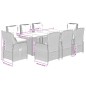 vidaXL Set de comedor de jardín 9 pzas y cojines ratán sintético negro vidaXL Set de comedor de jardín 9 pzas y cojines ratán sintético negro
