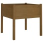 vidaXL Jardinera de madera maciza de pino marrón miel 70x70x70 cm vidaXL Jardinera de madera maciza de pino marrón miel 70x70x70 cm
