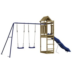vidaXL Parque infantil de exterior madera de pino impregnada