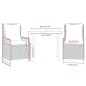 vidaXL Set comedor de jardín 3 pzas con cojines ratán sintético negro