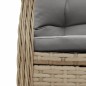 vidaXL Set comedor de jardín 9 pzas con cojines ratán sintético beige vidaXL Set comedor de jardín 9 pzas con cojines ratán sintético beige