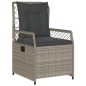 vidaXL Set comedor jardín 7 pzas y cojines ratán sintético gris claro vidaXL Set comedor jardín 7 pzas y cojines ratán sintético gris claro