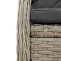 vidaXL Set comedor jardín 7 pzas y cojines ratán sintético gris claro vidaXL Set comedor jardín 7 pzas y cojines ratán sintético gris claro