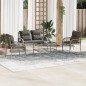 vidaXL Set de sofás de jardín 4 pzas y cojines ratán sintético gris vidaXL Set de sofás de jardín 4 pzas y cojines ratán sintético gris