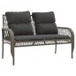 vidaXL Set de sofás de jardín 4 pzas y cojines ratán sintético gris vidaXL Set de sofás de jardín 4 pzas y cojines ratán sintético gris