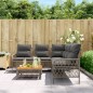 vidaXL Set de sofás de jardín con cojines 2 pzas ratán sintético gris vidaXL Set de sofás de jardín con cojines 2 pzas ratán sintético gris