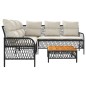 vidaXL Set de sofás de jardín con cojines 2 pzas ratán sintético gris vidaXL Set de sofás de jardín con cojines 2 pzas ratán sintético gris