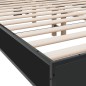 vidaXL Estructura de cama madera de ingeniería y metal negro 140x200cm vidaXL Estructura de cama madera de ingeniería y metal negro 140x200cm