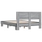 vidaXL Estructura cama madera ingeniería metal gris Sonoma 120x200 cm vidaXL Estructura cama madera ingeniería metal gris Sonoma 120x200 cm