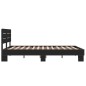 vidaXL Estructura de cama madera de ingeniería y metal negro 140x190cm vidaXL Estructura de cama madera de ingeniería y metal negro 140x190cm