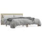 vidaXL Estructura cama madera ingeniería metal roble Sonoma 200x200 cm vidaXL Estructura cama madera ingeniería metal roble Sonoma 200x200 cm
