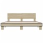 vidaXL Estructura cama madera ingeniería metal roble Sonoma 200x200 cm vidaXL Estructura cama madera ingeniería metal roble Sonoma 200x200 cm