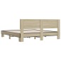 vidaXL Estructura cama madera ingeniería metal roble Sonoma 200x200 cm vidaXL Estructura cama madera ingeniería metal roble Sonoma 200x200 cm