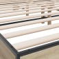 vidaXL Estructura cama madera ingeniería metal roble Sonoma 200x200 cm vidaXL Estructura cama madera ingeniería metal roble Sonoma 200x200 cm