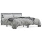 vidaXL Estructura cama madera ingeniería metal gris Sonoma 150x200 cm vidaXL Estructura cama madera ingeniería metal gris Sonoma 150x200 cm