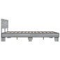 vidaXL Estructura cama madera ingeniería metal gris Sonoma 150x200 cm vidaXL Estructura cama madera ingeniería metal gris Sonoma 150x200 cm