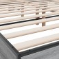 vidaXL Estructura cama madera ingeniería metal gris Sonoma 150x200 cm vidaXL Estructura cama madera ingeniería metal gris Sonoma 150x200 cm