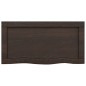 vidaXL Encimera baño madera maciza tratada gris oscuro 60x30x(2-4) cm vidaXL Encimera baño madera maciza tratada gris oscuro 60x30x(2-4) cm
