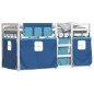 vidaXL Litera con cortinas madera maciza de pino azul 90x200 cm vidaXL Litera con cortinas madera maciza de pino azul 90x200 cm