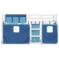 vidaXL Litera con cortinas madera maciza de pino azul 90x200 cm vidaXL Litera con cortinas madera maciza de pino azul 90x200 cm
