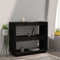vidaXL Estantería de madera maciza de pino negra 80x35x71 cm vidaXL Estantería de madera maciza de pino negra 80x35x71 cm