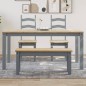 vidaXL Mesa de comedor Panama madera maciza de pino gris 160x80x75 cm vidaXL Mesa de comedor Panama madera maciza de pino gris 160x80x75 cm