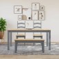 vidaXL Mesa de comedor Panama madera maciza de pino gris 160x80x75 cm vidaXL Mesa de comedor Panama madera maciza de pino gris 160x80x75 cm