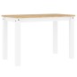 vidaXL Mesa de comedor Panama madera maciza pino blanco 117x60x75 cm vidaXL Mesa de comedor Panama madera maciza pino blanco 117x60x75 cm