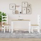 vidaXL Mesa de comedor Panama madera maciza pino blanco 117x60x75 cm vidaXL Mesa de comedor Panama madera maciza pino blanco 117x60x75 cm
