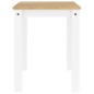 vidaXL Mesa de comedor Panama madera maciza pino blanco 117x60x75 cm vidaXL Mesa de comedor Panama madera maciza pino blanco 117x60x75 cm