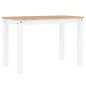 vidaXL Mesa de comedor Panama madera maciza pino blanco 117x60x75 cm vidaXL Mesa de comedor Panama madera maciza pino blanco 117x60x75 cm