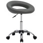 vidaXL Silla de comedor giratoria de cuero sintética gris vidaXL Silla de comedor giratoria de cuero sintética gris