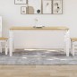 vidaXL Mesa de comedor Corona madera maciza pino blanco 160x80x75 cm vidaXL Mesa de comedor Corona madera maciza pino blanco 160x80x75 cm