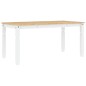 vidaXL Mesa de comedor Corona madera maciza pino blanco 160x80x75 cm vidaXL Mesa de comedor Corona madera maciza pino blanco 160x80x75 cm