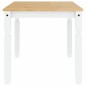vidaXL Mesa de comedor Corona madera maciza pino blanco 160x80x75 cm vidaXL Mesa de comedor Corona madera maciza pino blanco 160x80x75 cm