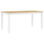 vidaXL Mesa de comedor Corona madera maciza pino blanco 160x80x75 cm vidaXL Mesa de comedor Corona madera maciza pino blanco 160x80x75 cm