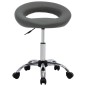 vidaXL Silla de comedor giratoria de cuero sintética gris vidaXL Silla de comedor giratoria de cuero sintética gris
