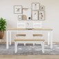 vidaXL Mesa de comedor Panama madera maciza pino blanco 180x90x75 cm vidaXL Mesa de comedor Panama madera maciza pino blanco 180x90x75 cm