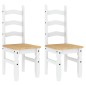 vidaXL Sillas de comedor Corona 2 uds madera pino blanco 42x47x107 cm