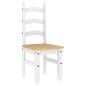 vidaXL Sillas de comedor Corona 2 uds madera pino blanco 42x47x107 cm