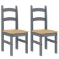 vidaXL Sillas de comedor 2 uds madera maciza de pino gris 40x46x99 cm vidaXL Sillas de comedor 2 uds madera maciza de pino gris 40x46x99 cm