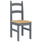 vidaXL Sillas de comedor 2 uds madera maciza de pino gris 40x46x99 cm vidaXL Sillas de comedor 2 uds madera maciza de pino gris 40x46x99 cm