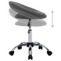 vidaXL Silla de comedor giratoria de cuero sintética gris vidaXL Silla de comedor giratoria de cuero sintética gris