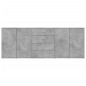 vidaXL Aparadores 3 uds madera contrachapada gris hormigón vidaXL Aparadores 3 uds madera contrachapada gris hormigón