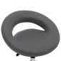 vidaXL Silla de comedor giratoria de cuero sintética gris vidaXL Silla de comedor giratoria de cuero sintética gris