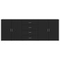 vidaXL Aparadores 3 uds madera contrachapada negro vidaXL Aparadores 3 uds madera contrachapada negro